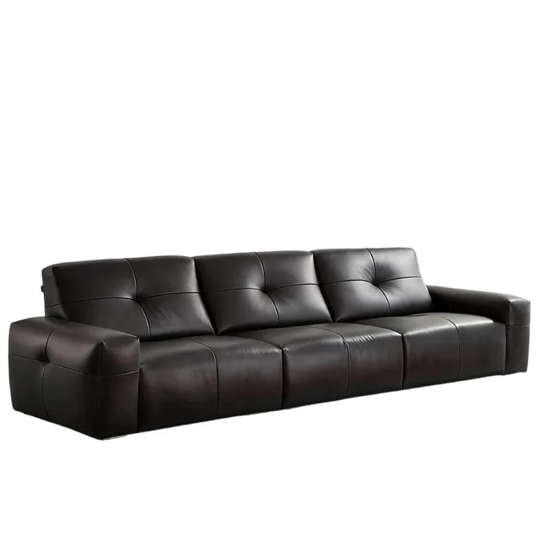 Electric flat push sofa bed tofu block Italian minimalist medieval straight row sofa