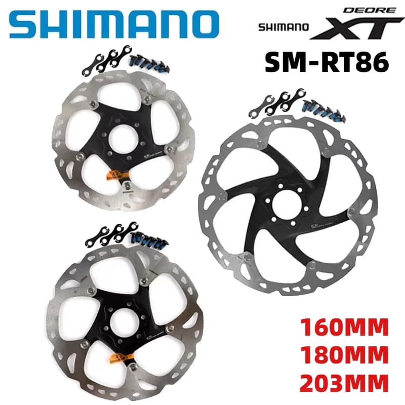 Shimano Deore XT RT86 Disco freno 6 bulloni Tecnologia punto ghiaccio MTB Disco per bicicletta da montagna 160MM 180MM 203MM