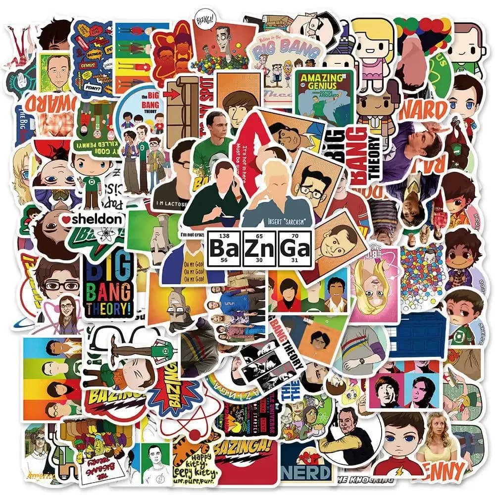 100 pezzi The Big Bang Theory serie TV adesivi decalcomania per bagagli laptop skateboard chitarra tazza adesivi impermeabili per bambini giocattoli