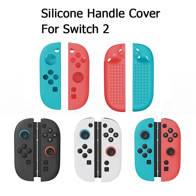 Custodia in silicone con impugnatura per Joy-Con di Switch 2, protezione per controller Switch 2, accessori di ricambio per Switch 2