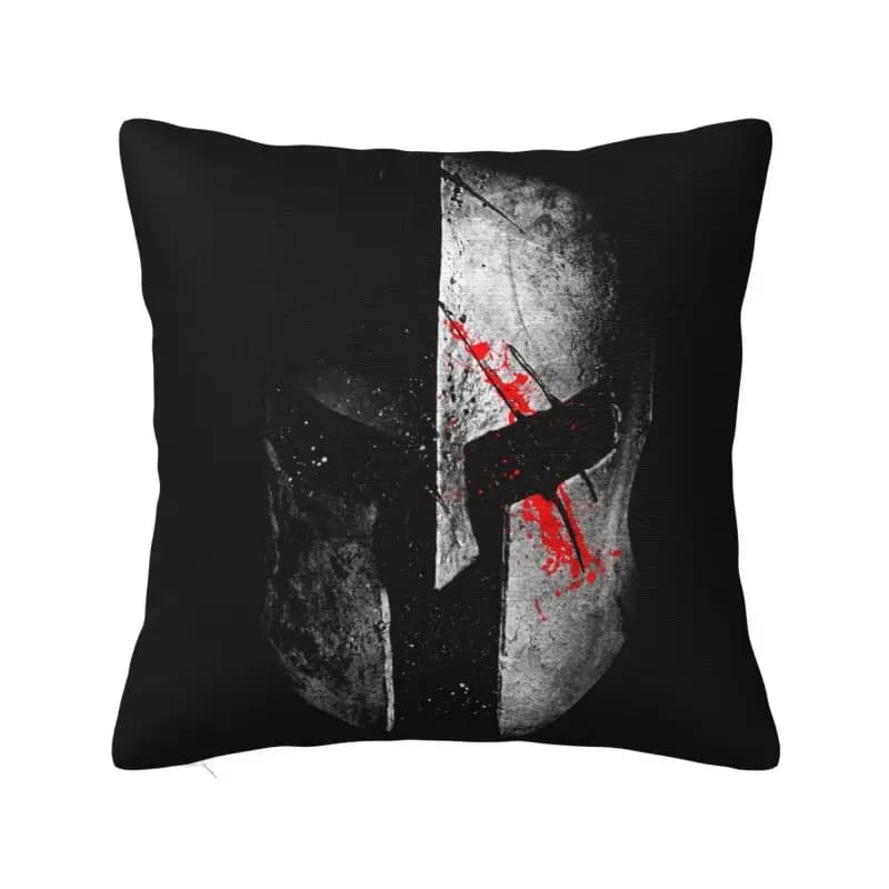 Sparta Skull Spartan Helmet Federa Decor Home Cushions for Sofa Square Federa