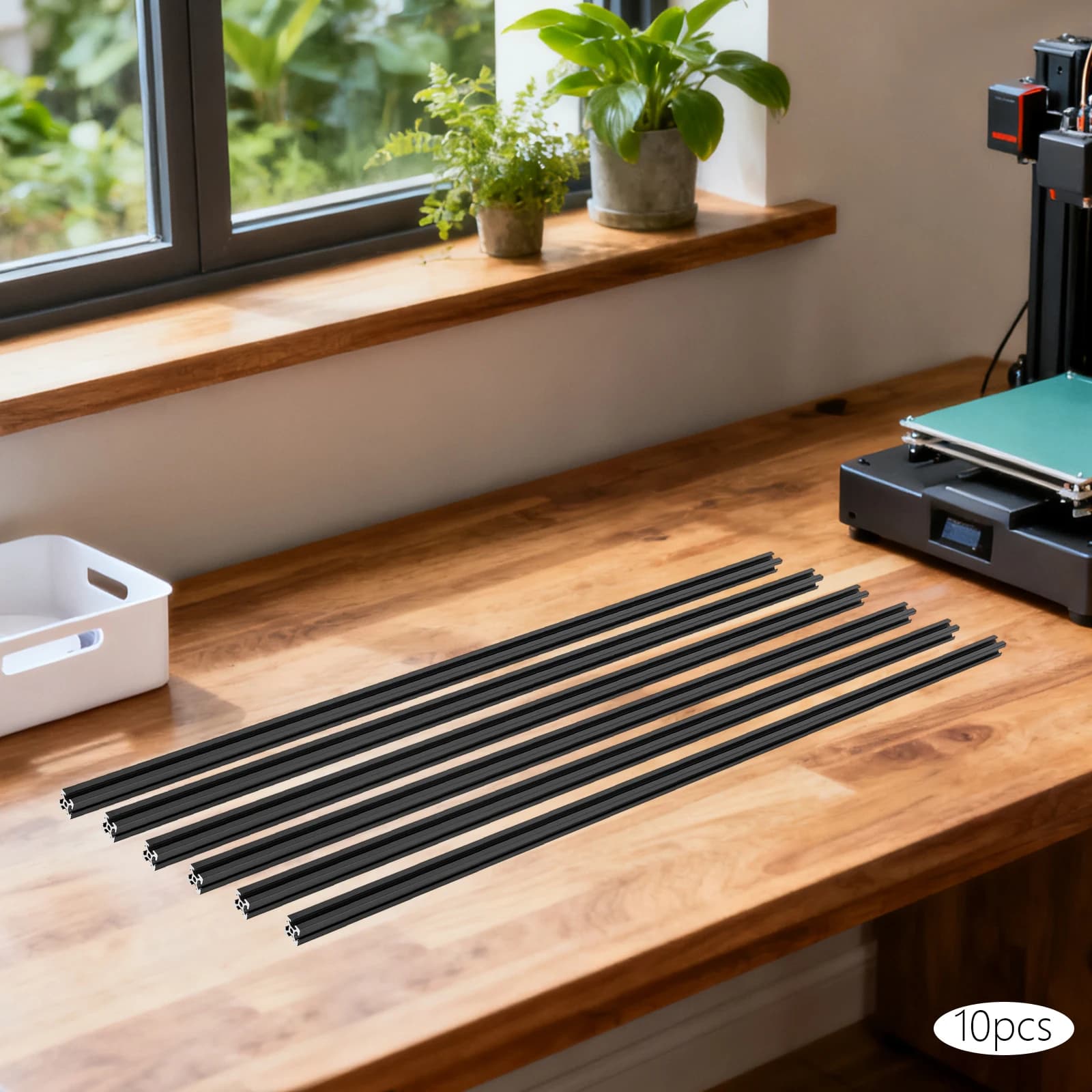 Profilo di estrusione di alluminio con scanalatura a T 6063 Lunghezza 1 m per stampante 3D per macchine CNC e costruzione di cornici industriali