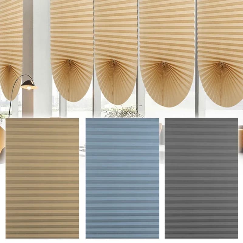 Tende pieghettate autoadesive di 5 dimensioni, tende da balcone per bagno, tende per finestre semi oscuranti per camera da letto, soggiorno, balcone