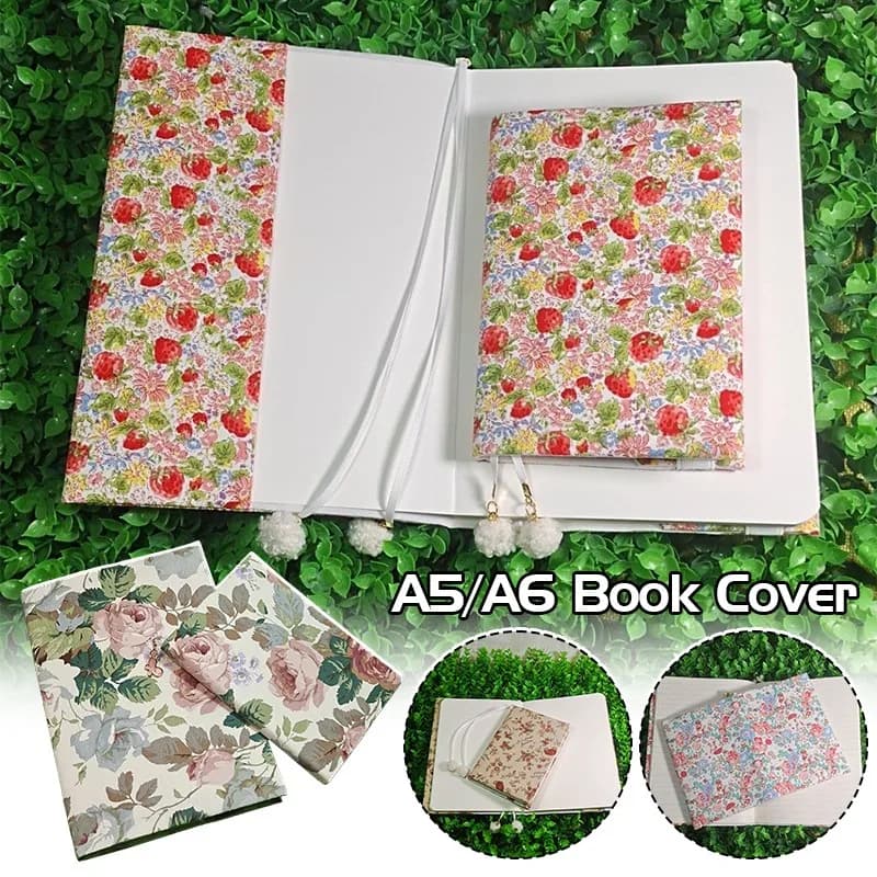 A5/A6 Tessuto Art Book Cover Journal Cover Protector Fiore Notebook Manuale Planner Diario Custodia Forniture di cancelleria per ufficio