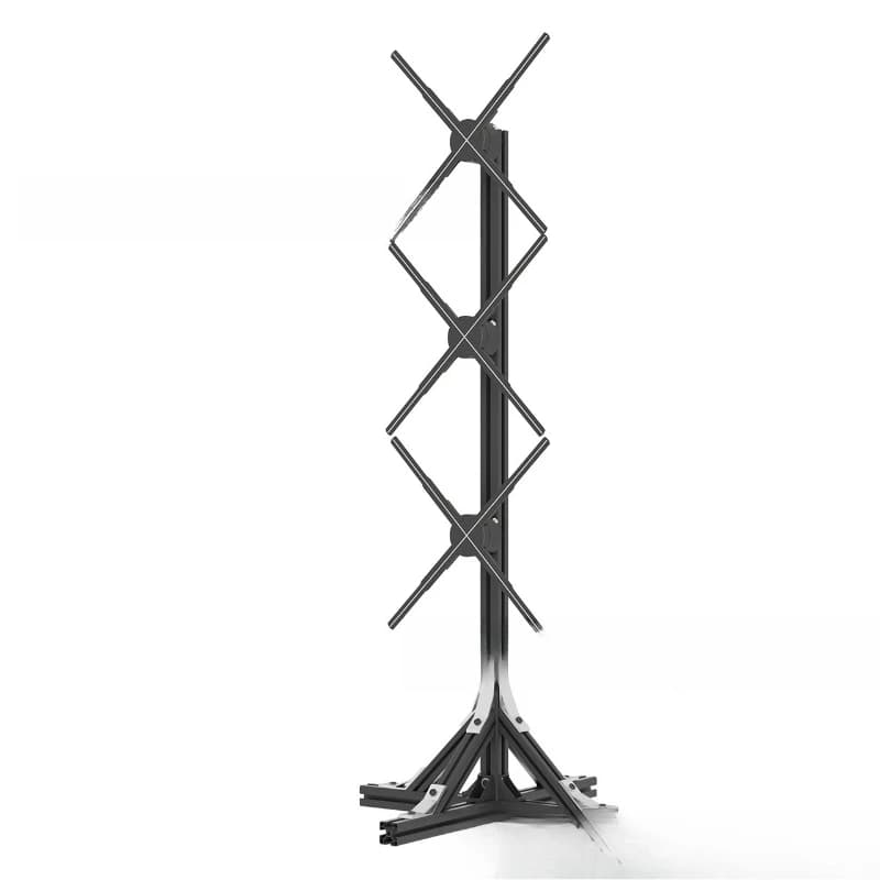 Proiettore olografico 3D con ventola e schermo LED, macchina pubblicitaria olografica rotante con supporto per APP mobile e Wi-Fi