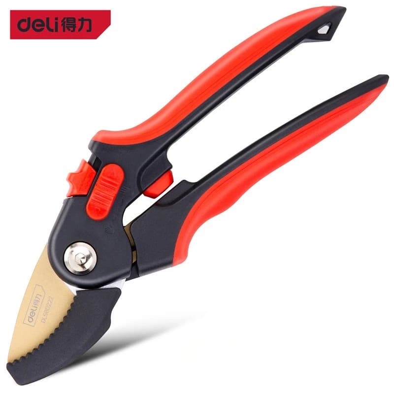 Garden Scissors Multifunction with Red Handle from 8,5'''' and Double Opening Design for Cutting Coppers, Home Power Tools
