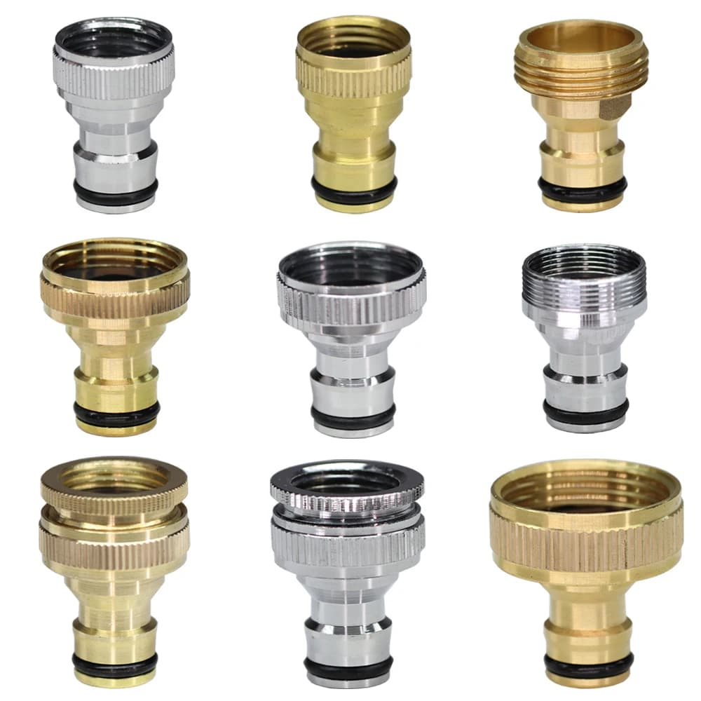 1/2 '' 3/4 '' 1 '' Filettatura Rubinetto In Ottone Connettori Giardino Irrigazione Irrigazione Lavaggio Accessori Auto Accoppiamento Adattatore Tubo Giunti Rapidi