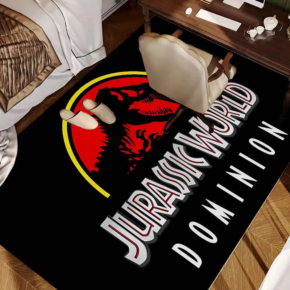 Tappetini per Stanza con Dinosauri J-Jurassic P-Park, Economici, Antiscivolo, Moderni, Stampati, per Soggiorno e Balcone