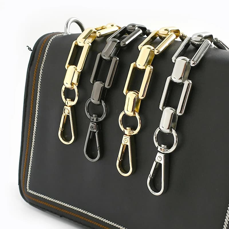 1/2 pz 18 cm borsa in metallo catena di estensione D anello fibbia allungare le cinghie della borsa connettore di ricambio catene della borsa accessori della cinghia