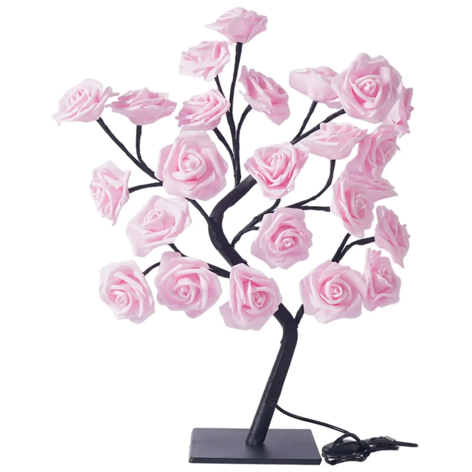 Lampada da Tavolo a Forma di Rosa per Ragazze, Donne e Adolescenti, Decorazione per Casa, Matrimoni e Soggiorno, Luce LED