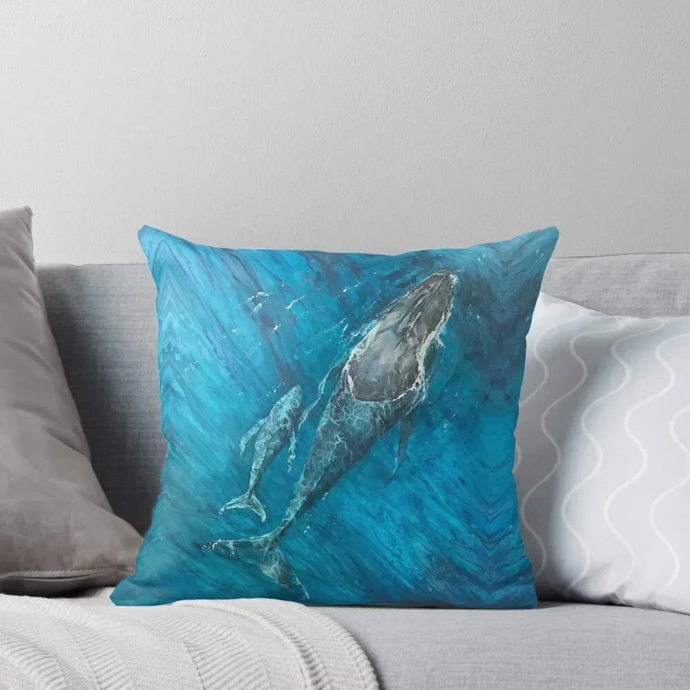 Balene - Pillow for mom and calf Sleeping cushions Christmas lining Cover for stay Christmas pillow