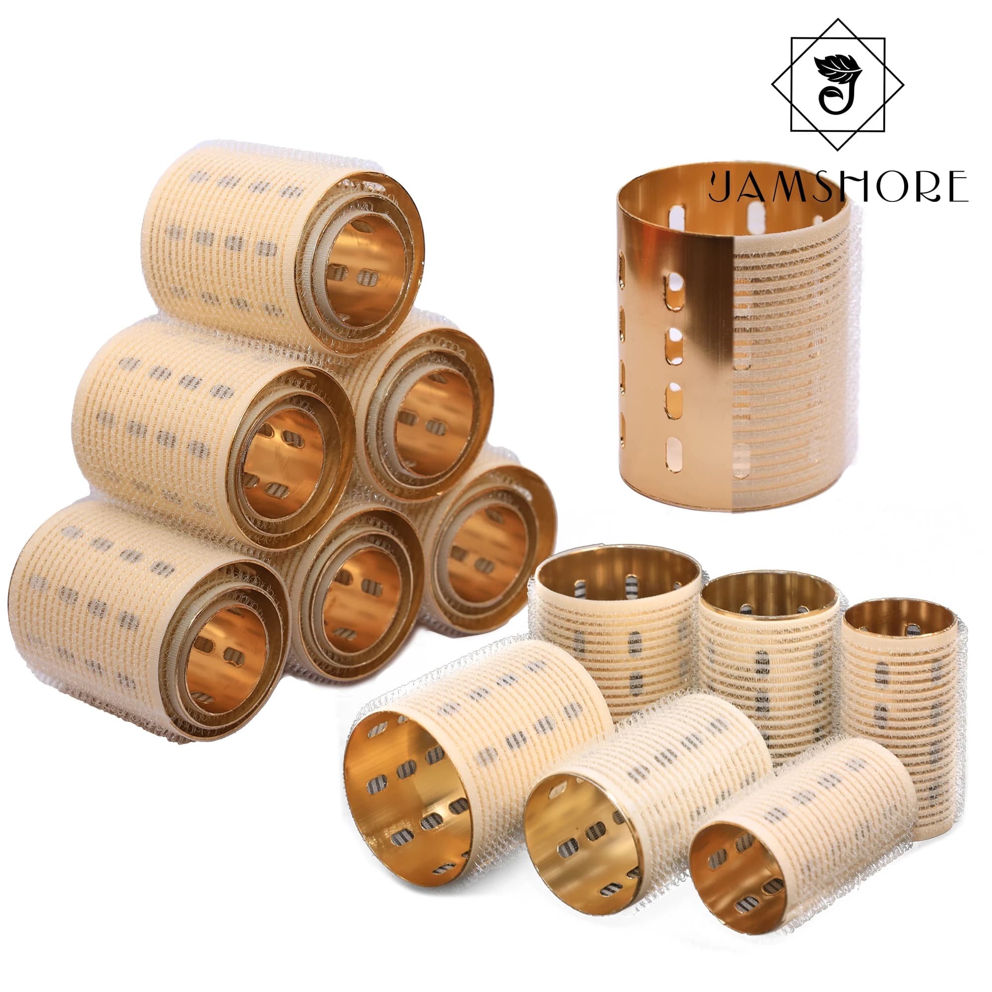 6 pcs Thermal Hair Rollers Ceramic Nucleus Aluminum Heating Fast Auto Press Air Bang Magic Sleep Bigodini Light 60mm White 1943