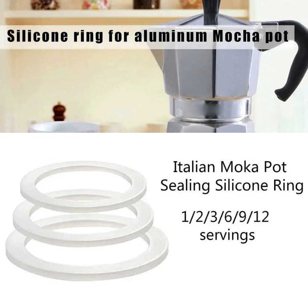 1pc Silicone Moka Pentola Anello di Tenuta Filtro In Acciaio Inox Caffettiera Rondella 39mm-73mm di Spessore Guarnizione Anello Caffettiere Accessorio