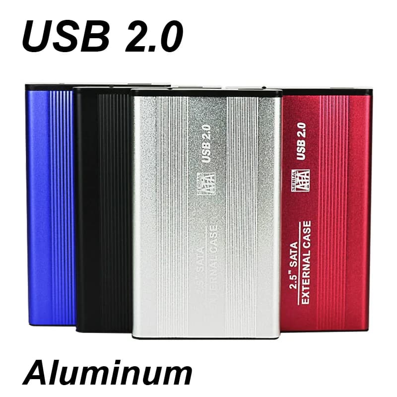 Caddy in alluminio USB 2.0 2.5 "Pollici Sata Disco Rigido HDD Custodia Scatola Esterna Custodia Luce A LED Per Computer Portatile PC