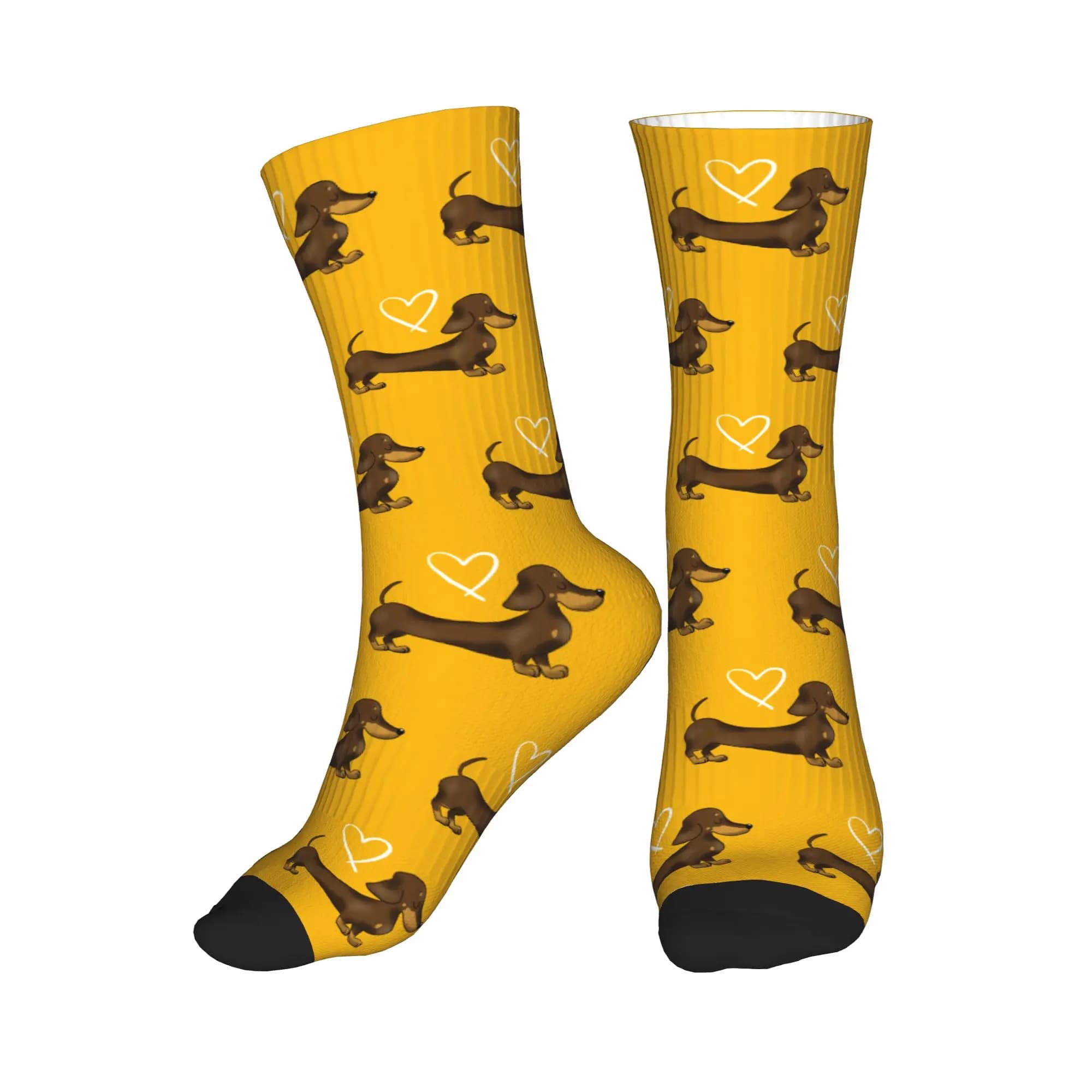 Calzini da uomo Kawaii con stampa 3D di Bassotto, caldi e comodi, unisex, con motivo cane a salsiccia Wiener Badger