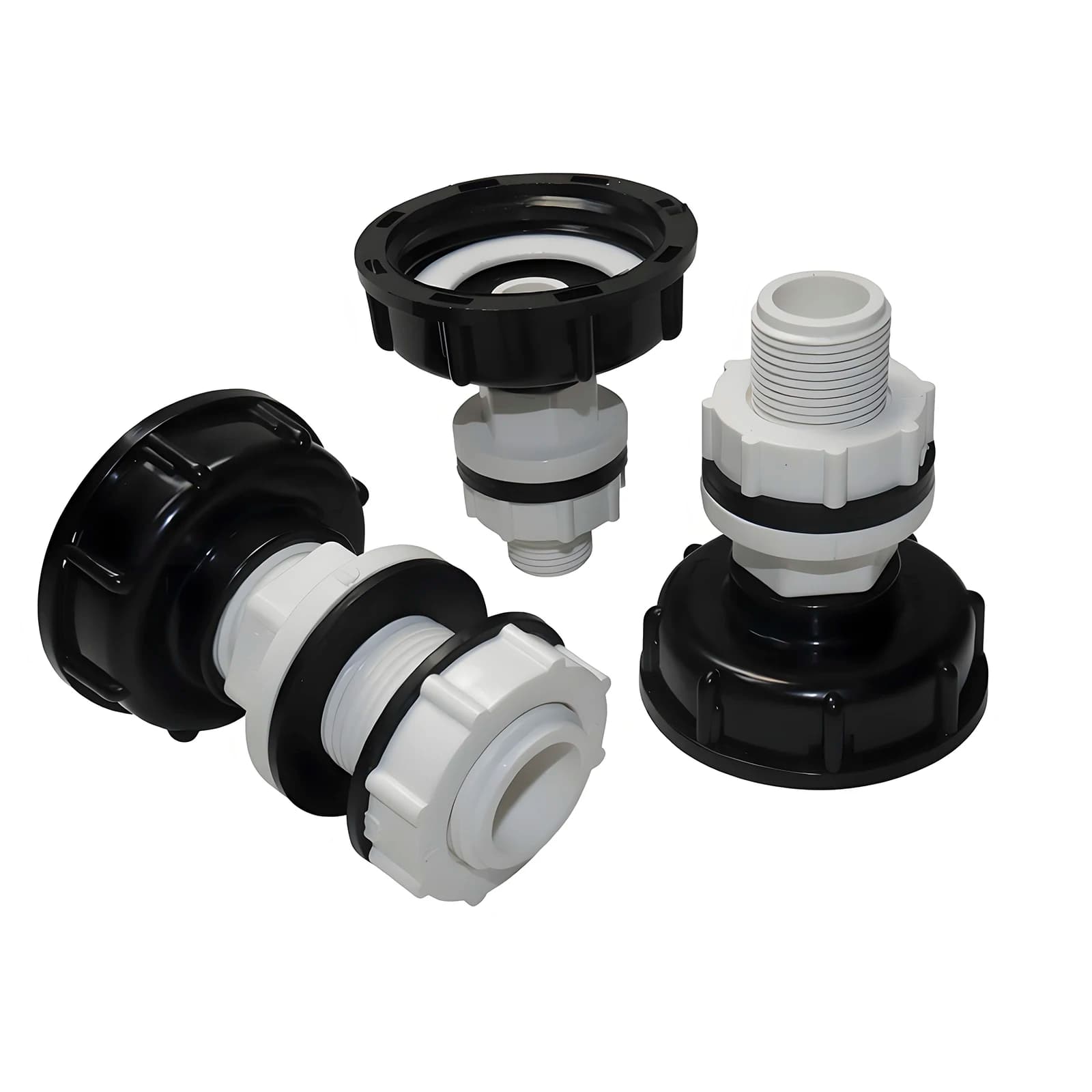 Connettore per Serbatoio d'Acqua IBC da 1/2, 3/4, 1 Pollice, Connettore Filettato per Raccolta Acqua Piovana, Set Spruzzatore da Giardino