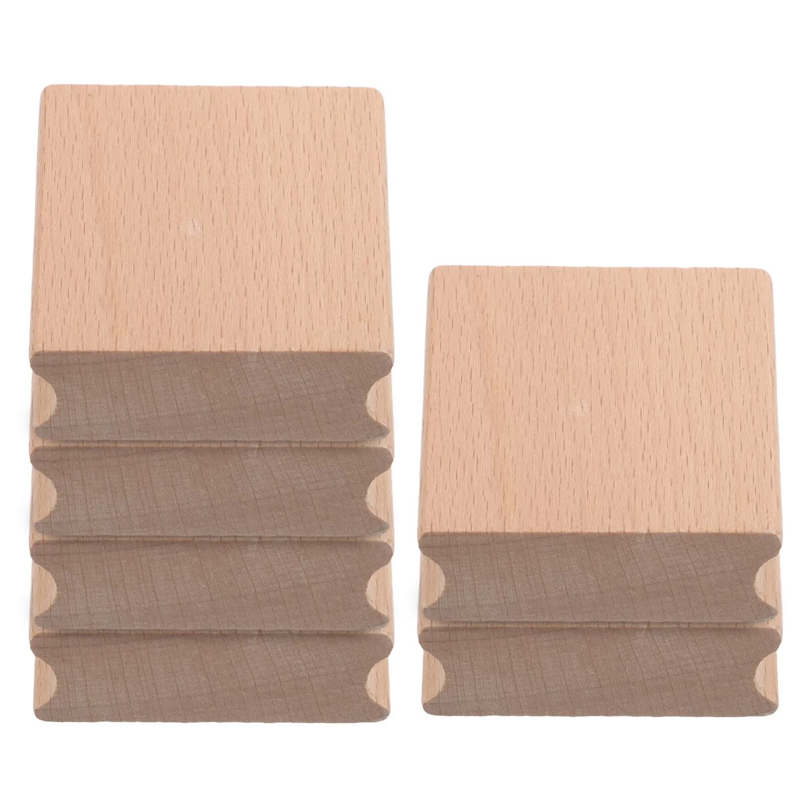 Set di 6 Blocchetti di Legno Quadrati Non Finiti per Progetti Fai-da-Te, Scrapbooking, Stampa Artistica e Creazioni Creative
