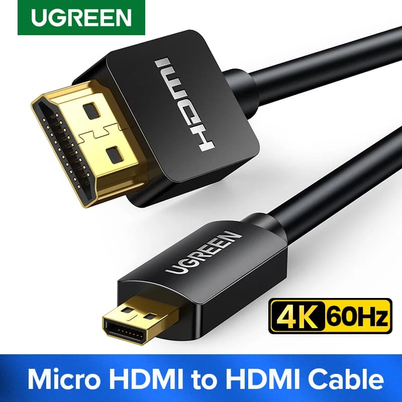 Ugreen Micro HDMI 4K/60Hz 3D Micro HDMI Mini Cable HDMI Male to Male to GoPro Sony 1m 1.5m 2m 3m Mini HDMI