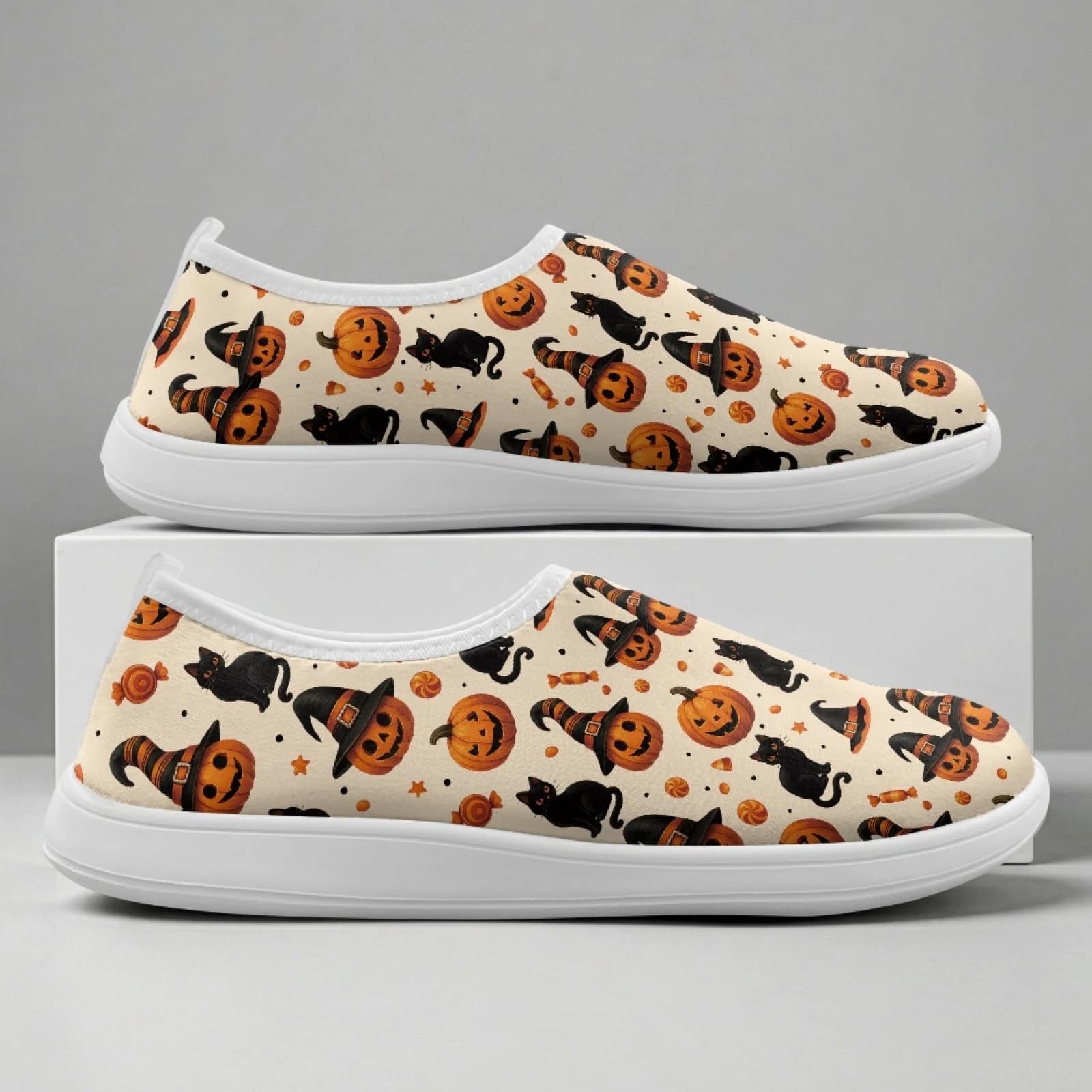XIXIRIMIDO Women's Slip-on Wide-toed Shoe Nurse Shoes Men's Sneakers Casual Shoes Zapatillas de Mujer Tenis Feminino Halloween
