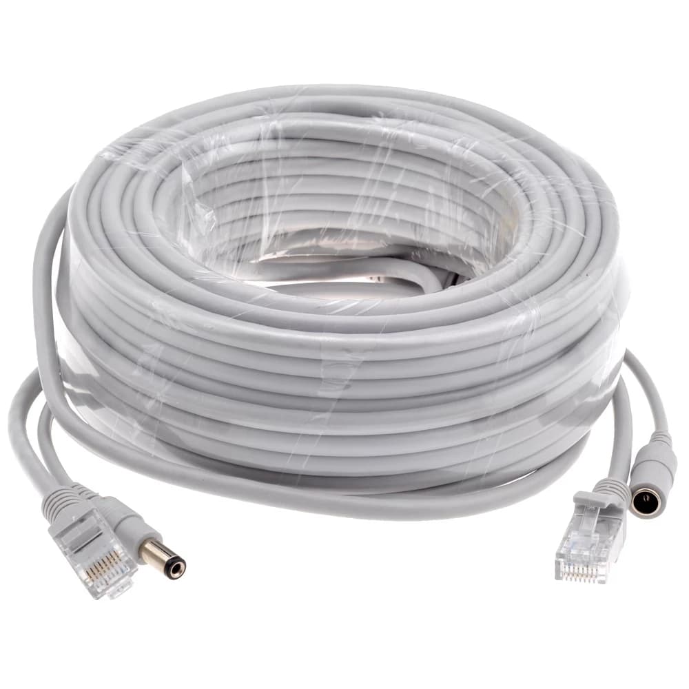 Cavo di prolunga per telecamera IP Alimentatore RJ45 Cavi di rete 2 IN 1 5M/10M/20M/30M Cavo di prolunga RJ45 RJ45 + DC per telecamere IP
