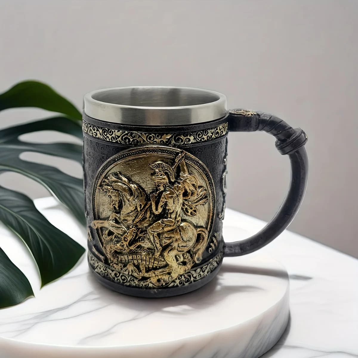 Boccale da Birra in Acciaio Inossidabile con Design Drago, Ideale per Casa, Feste, Bar o Regalo, Durevole, Elegante e Funzionale
