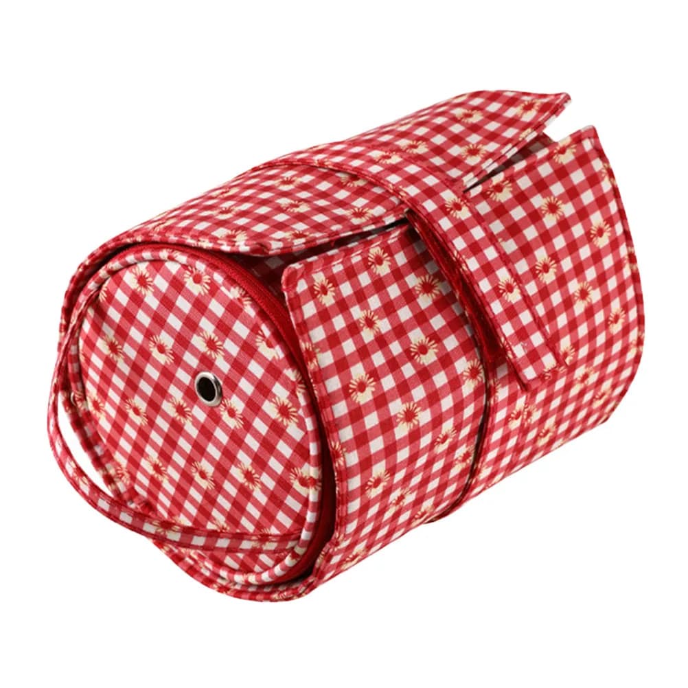 Crochet Hook Bag Wear Resistant Polyester Knitting Organizer Needle Storage Bag Portable Crochet Storage Case Yarn Holder Sewing