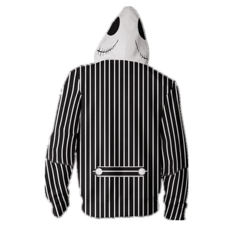 2025 aaa The Nightmare Before Christmas Jack Skellington Carnival Halloween Costume Fancy Black Stripe Town Pumpkin King Hoodie