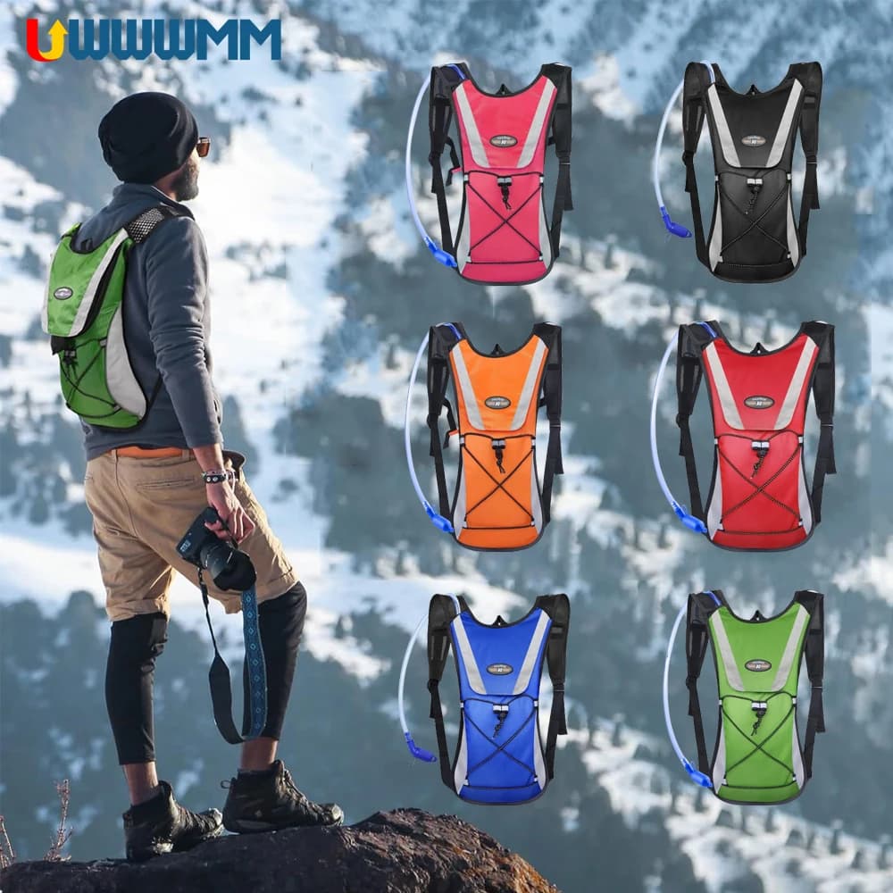 1 piece backpack for hydration water reflective woman hiking backpack for light water backpack for cycling current water bladder