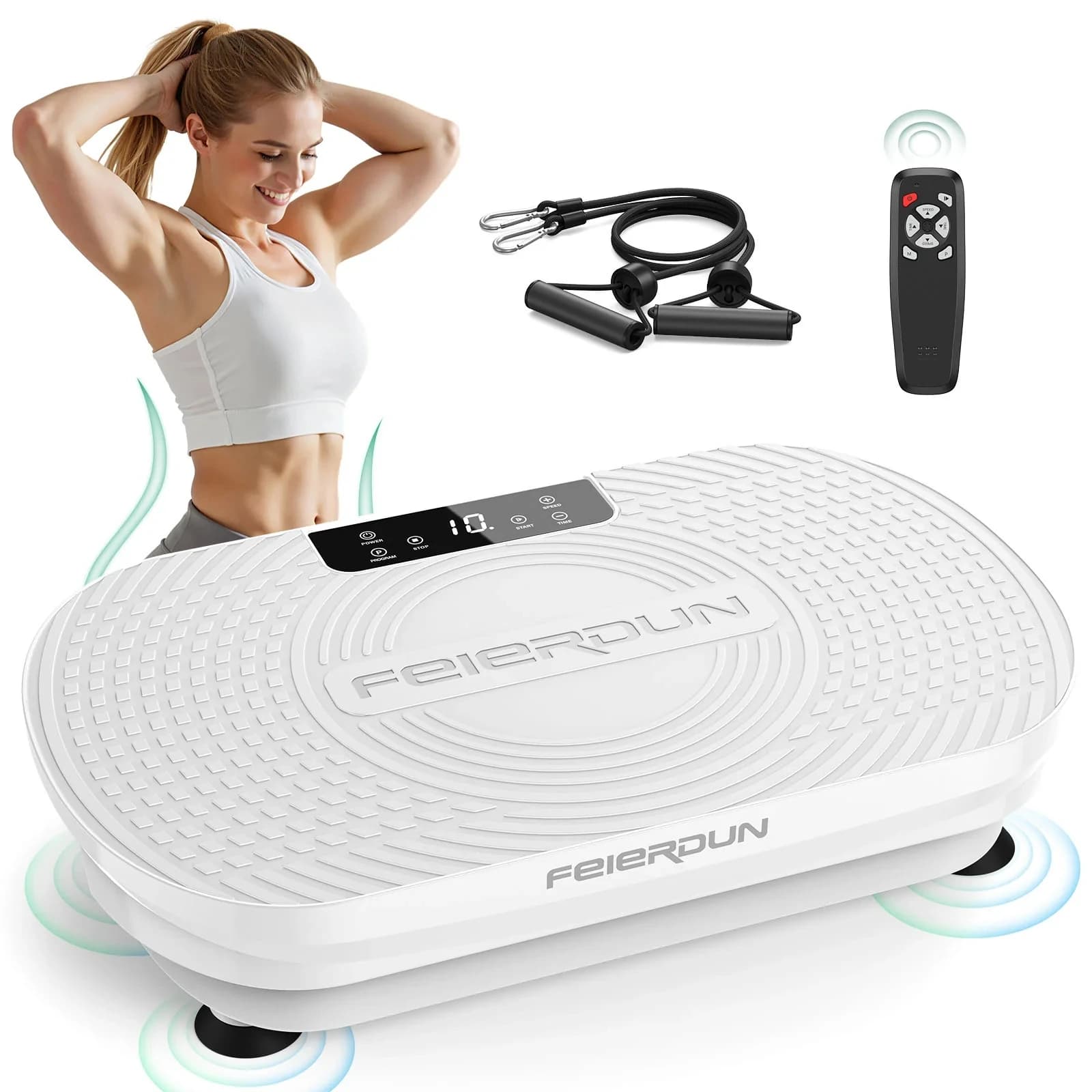 FEIERDUN Vibrant Pedal for Exercises, Vibrant Platform for Linphatic Drainage, Power Plate for Weight Loss
