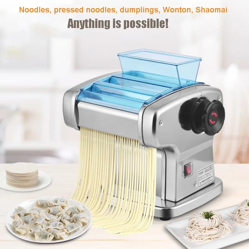 Household Multifunctional Electric Pasta Maker Stainless Steel Noodle Roller Fully Automatic Small Rolling Machine Dough Cutter