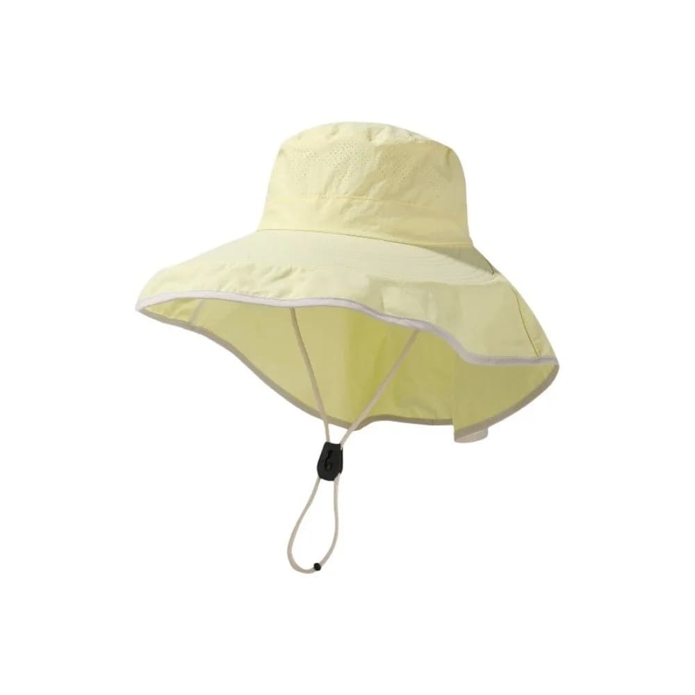 Solid Color Sunshade Shawl Cap Wide brim Polyester Neck Protection Hat Breathable Lightweight Neck Cover Hiking Cap Spring
