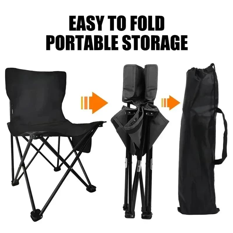 Portable Foldable Outdoor Chair With Bag Bearing Foldable Outdoor Chair For Car Bearing Lightweight Strong Camping Equipment Comfort