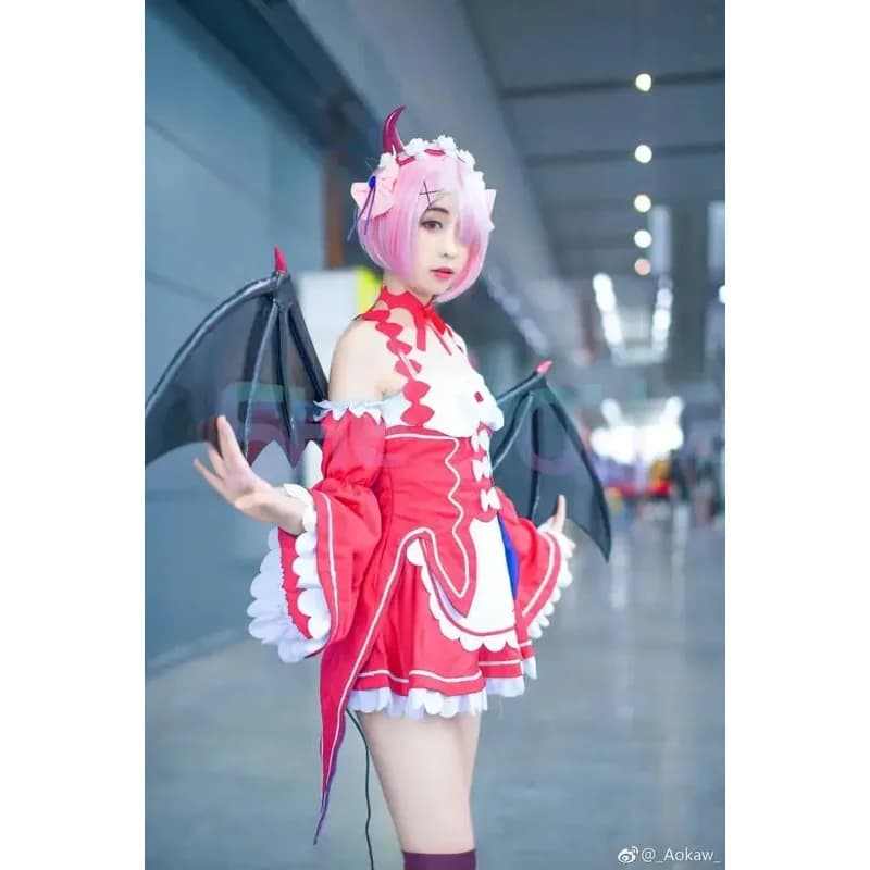 f,5.g'6\j/8,High Quality Graduated Color REM Wig RAM Cosplay Wigs Re:Zero Starting Life in Another World Cos6;y'4\f,9/x.