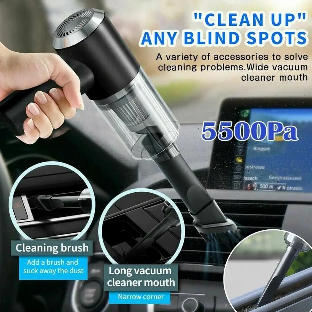 Aspirapolvere per auto portatile con luce, aspirazione potente Aspirapolvere USB Piccoli aspirapolvere Mini buster portatile con D3T2