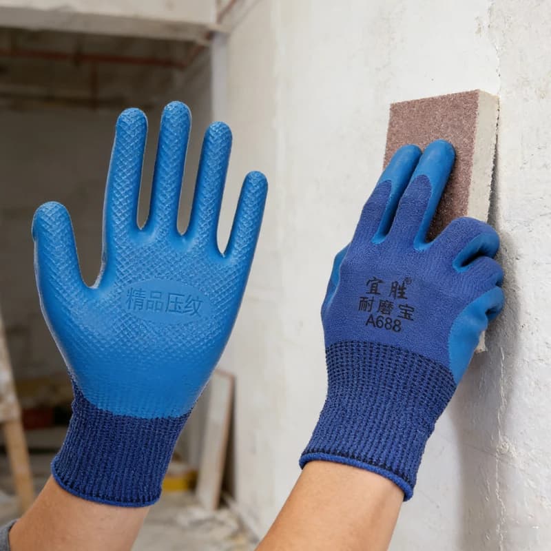 Guanti da Lavoro Protettivi Resistenti all'Usura in Lattice per Giardinaggio e Sicurezza sul Lavoro