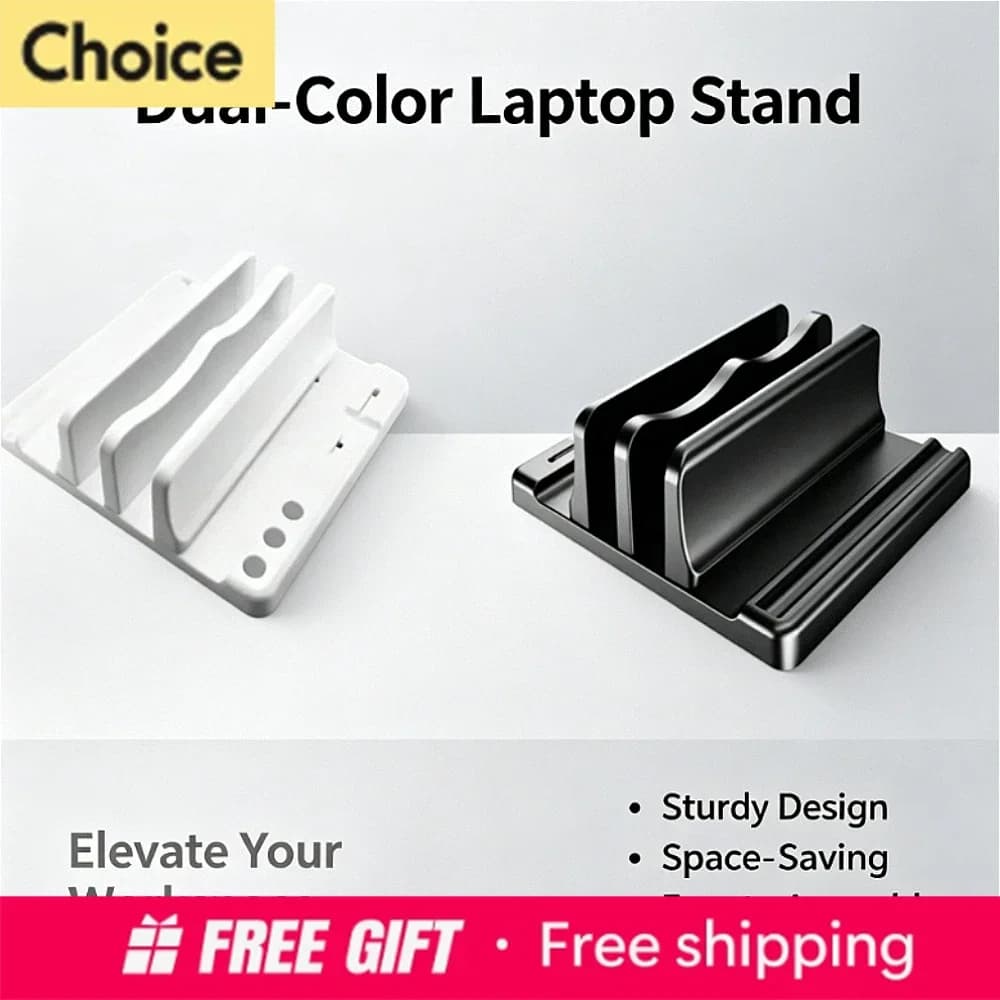 1pcs/2pcs Vertical Laptop Stand, Adjustable Notebook Holder Dock, Desktop Storage Organizer