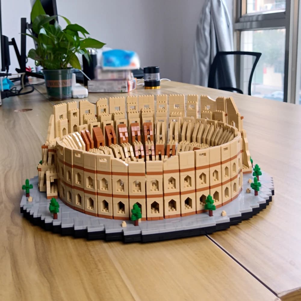 Set di blocchi Colosseo - Modello di architettura storica con mini mattoncini, giocattolo educativo per esprenti creativi