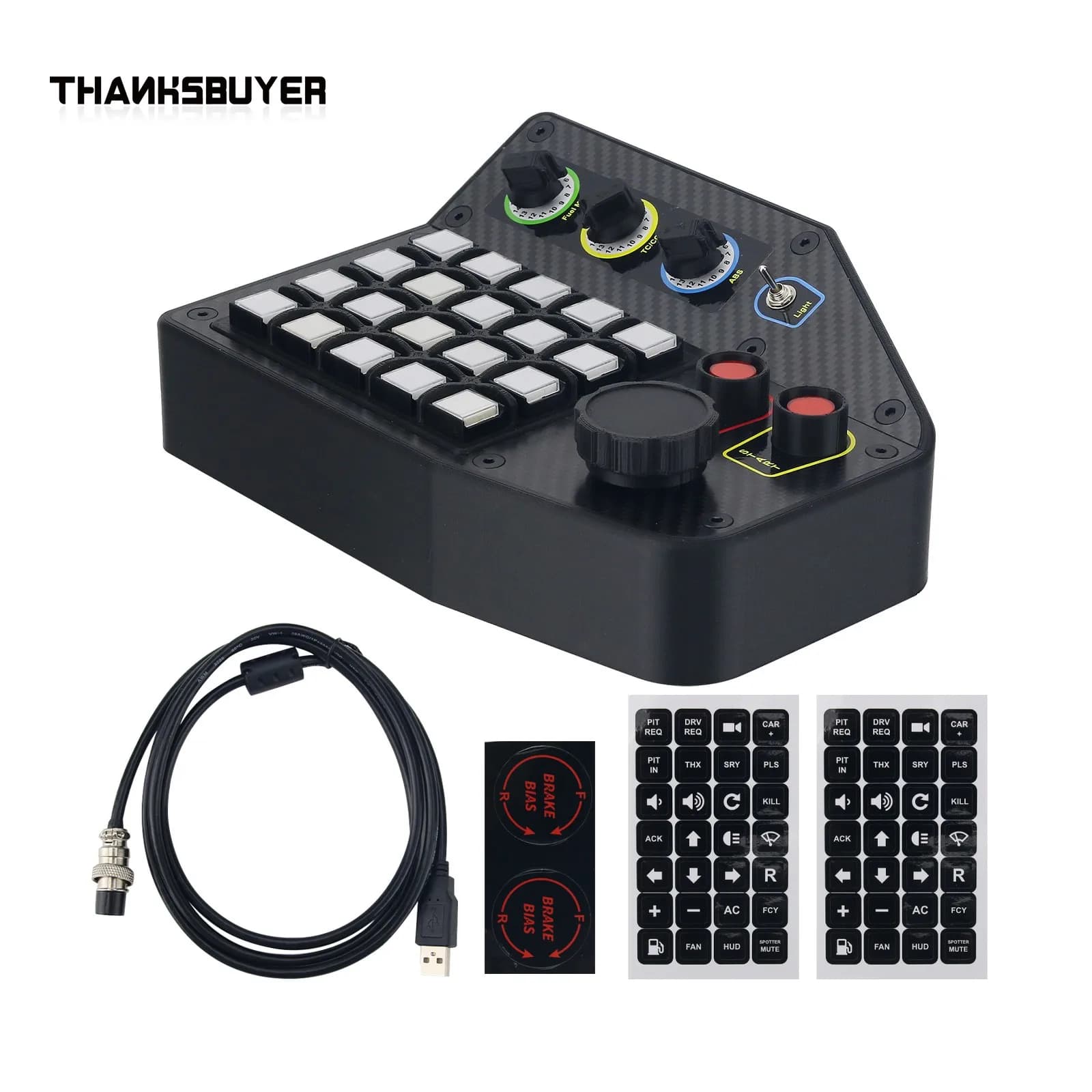 Simplayer PC Simulazione Strumento da corsa Scatola di controllo centrale Hub Scatola pulsanti USB multifunzione per Euro Truck Fanatec Thrustmast