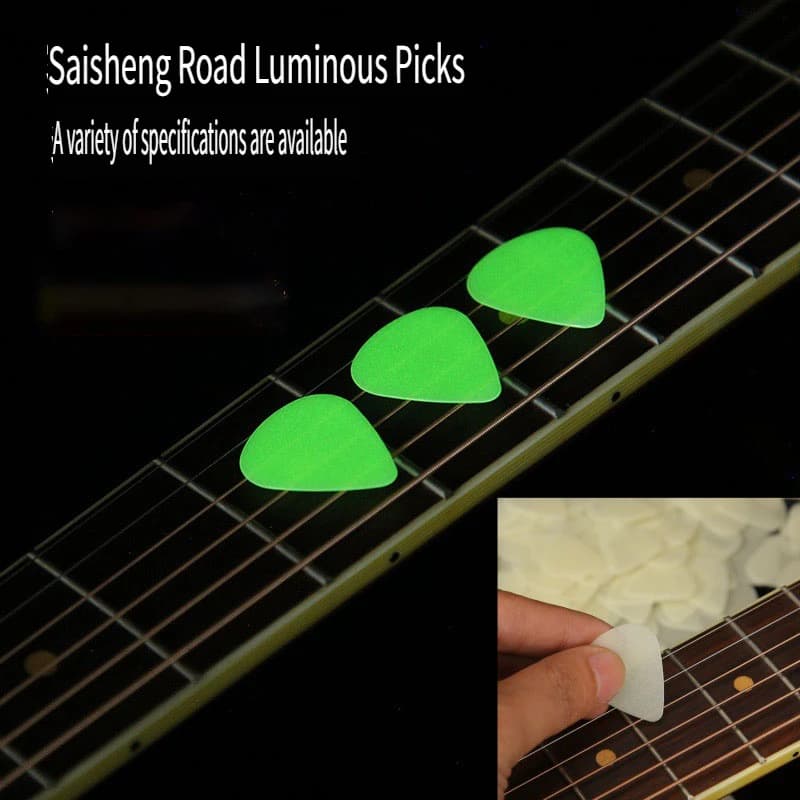 Guitar Picks Luminous Plectrums Anti Slip Guitar Paddles Fluorescent Thickness 0.5/0.75/1.0MM Guitar Pick Guitar Accessories