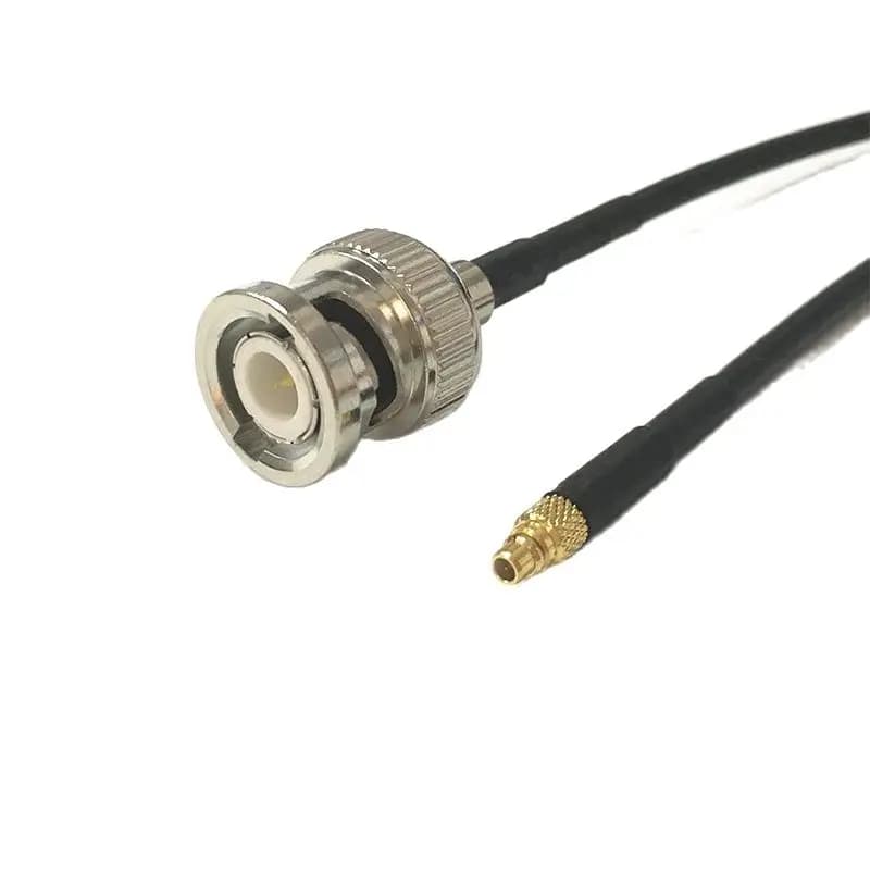 Cavo coassiale RF spina maschio BNC a MMCX maschio dritto ad angolo retto adattatore codino RG174 10/15/20/30/50/100CM per scheda Wifi