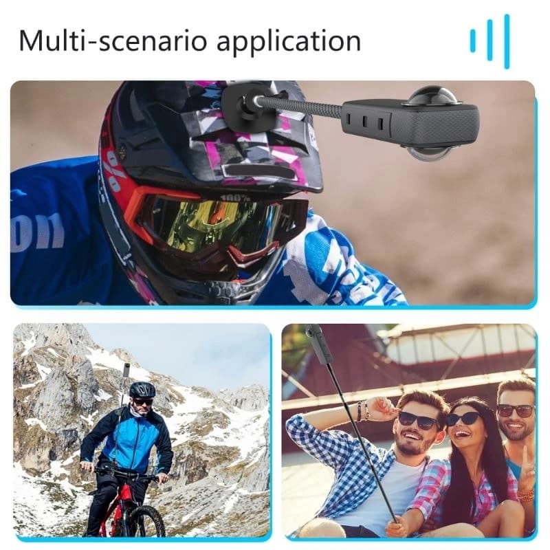 Asta di prolunga per selfie stick con impugnatura antiscivolo in fibra di carbonio per treppiede per vlog e fotografia di viaggio 10 cm/20 cm/30 cm di lunghezza migliore vendita