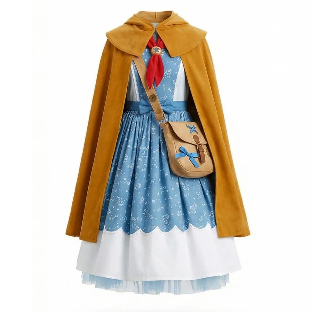 New Stranger Cosplay Holly Wheeler Disguise Costume Hooded Cloak Dress Scarf Fantasia Stage Performance Halloween Party Outfits
