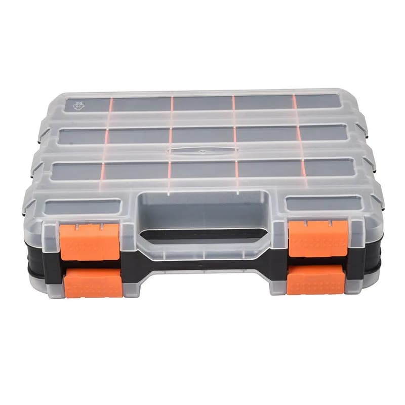 Double Side Tools Box Hardware Storage Box Multifunctional Portable Tool Container With Compartments For Screws Nuts Small Parts