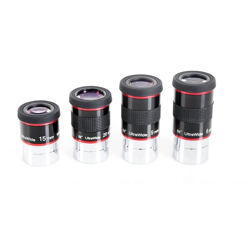 Oculare Ultra Grandangolare da 1,25 Pollici 68 Gradi 6mm 9mm 15mm 20mm Lente MC Accessori per Telescopio Astronomico