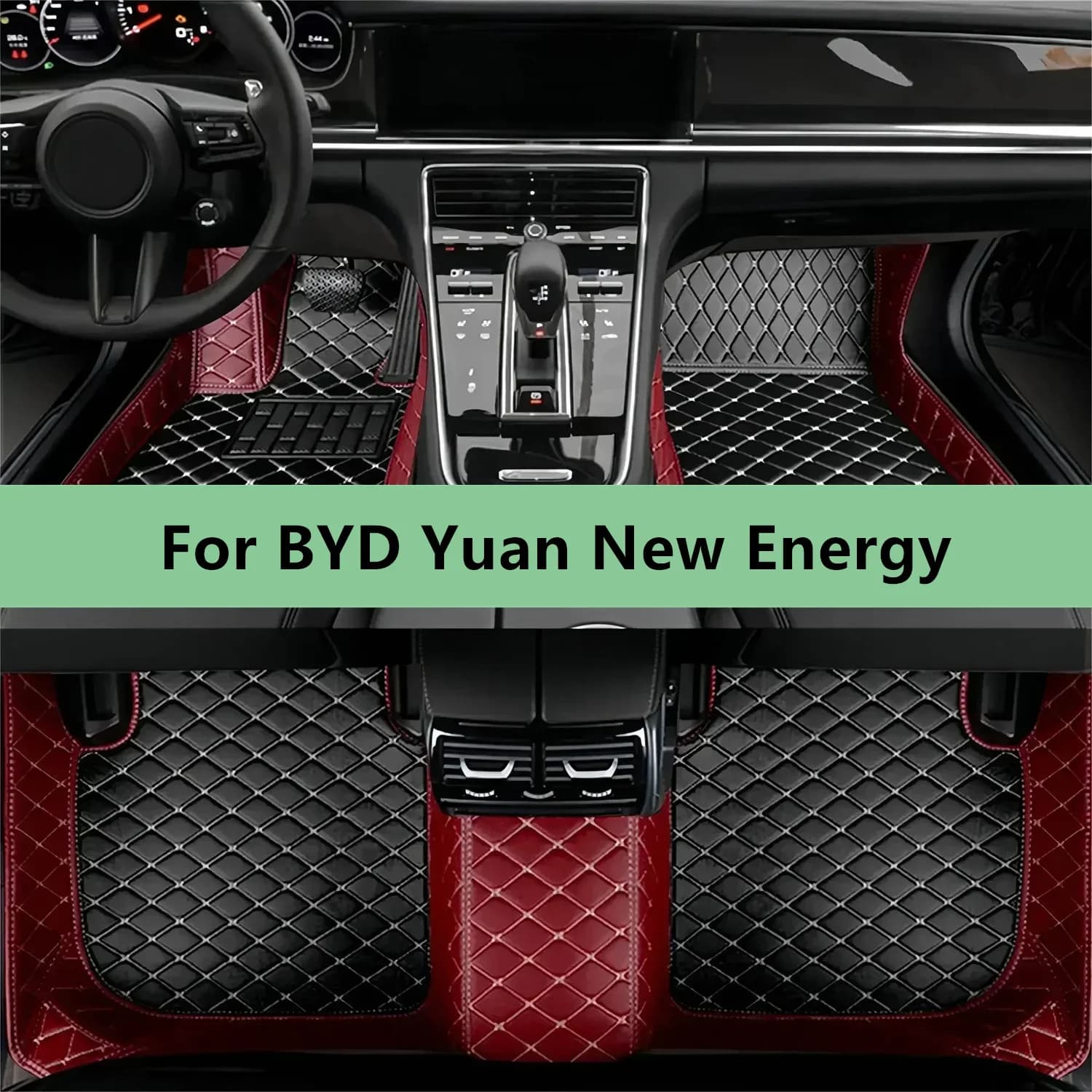 Tappetini auto per BYD Yuan New Energy 2017 2018 2019 Tappetini per uomo Donna Accessori interni auto