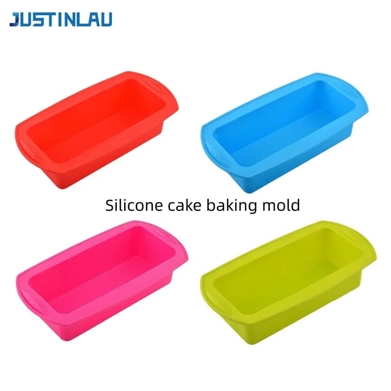 JUSTINLAU Stampo in Silicone per Torte, Vassoio Rettangolare per Pane/Toast/Gelato, Accessori da Cucina per Pasticceria