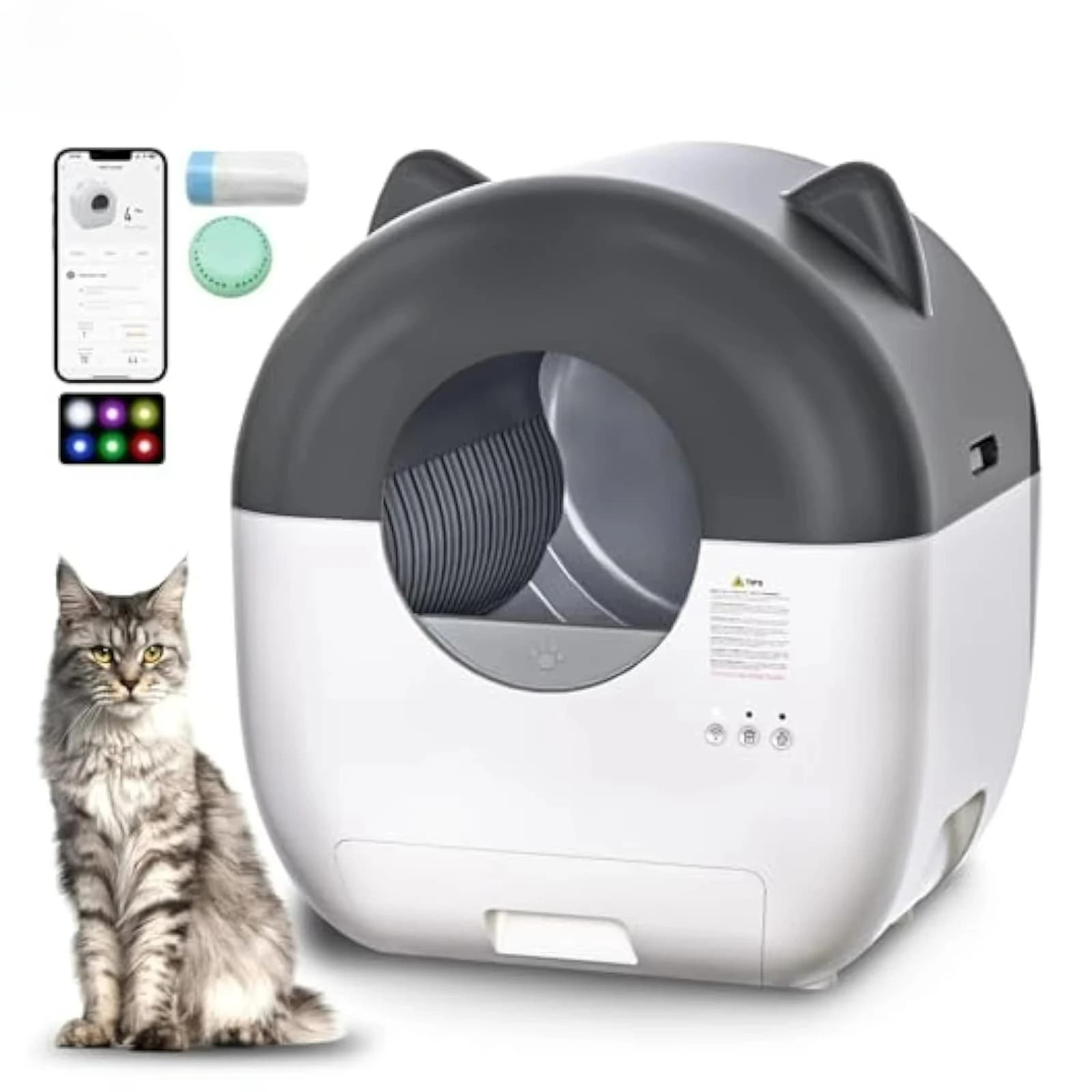 Lettiera Automatica Autopulente 76L con Controllo APP per Gatti Multipli - Prezzo di Fabbrica 2026