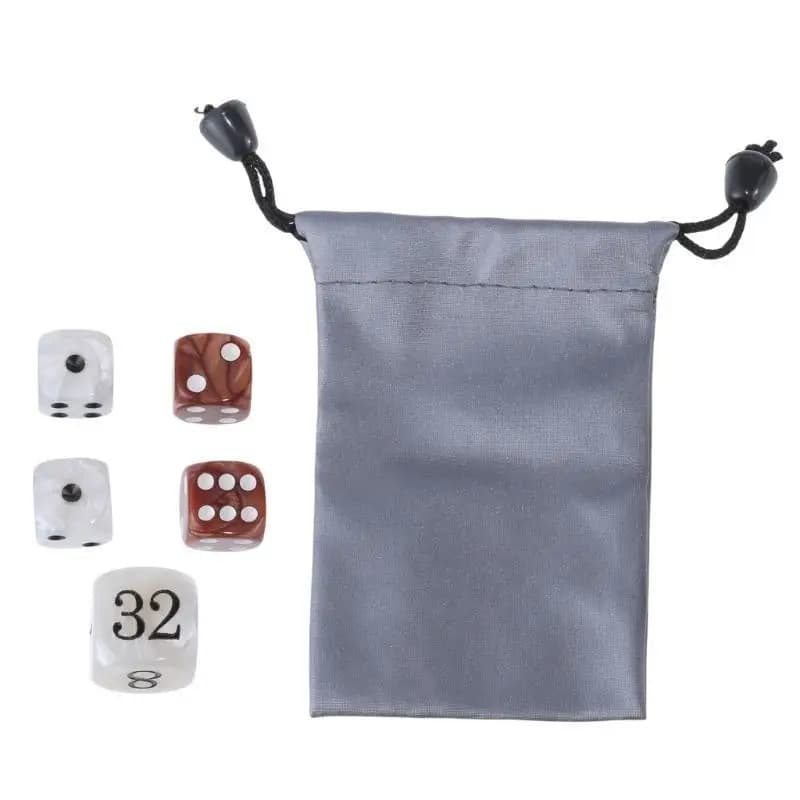 652F Set dadi per backgammon in acrilico con perle Set cubo raddoppiante da 22 mm e dadi da 16 mm