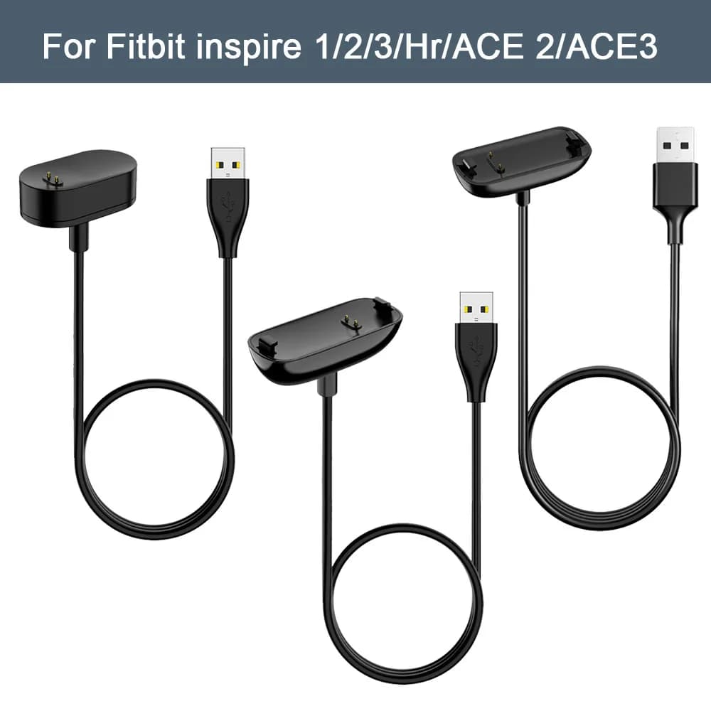 Caricatore USB per Fitbit Inspire/Inspire 2/Inspire 3, cavo di ricarica con clip, dock per caricabatterie Fitbit Inspire HR/ACE 2/ACE 3