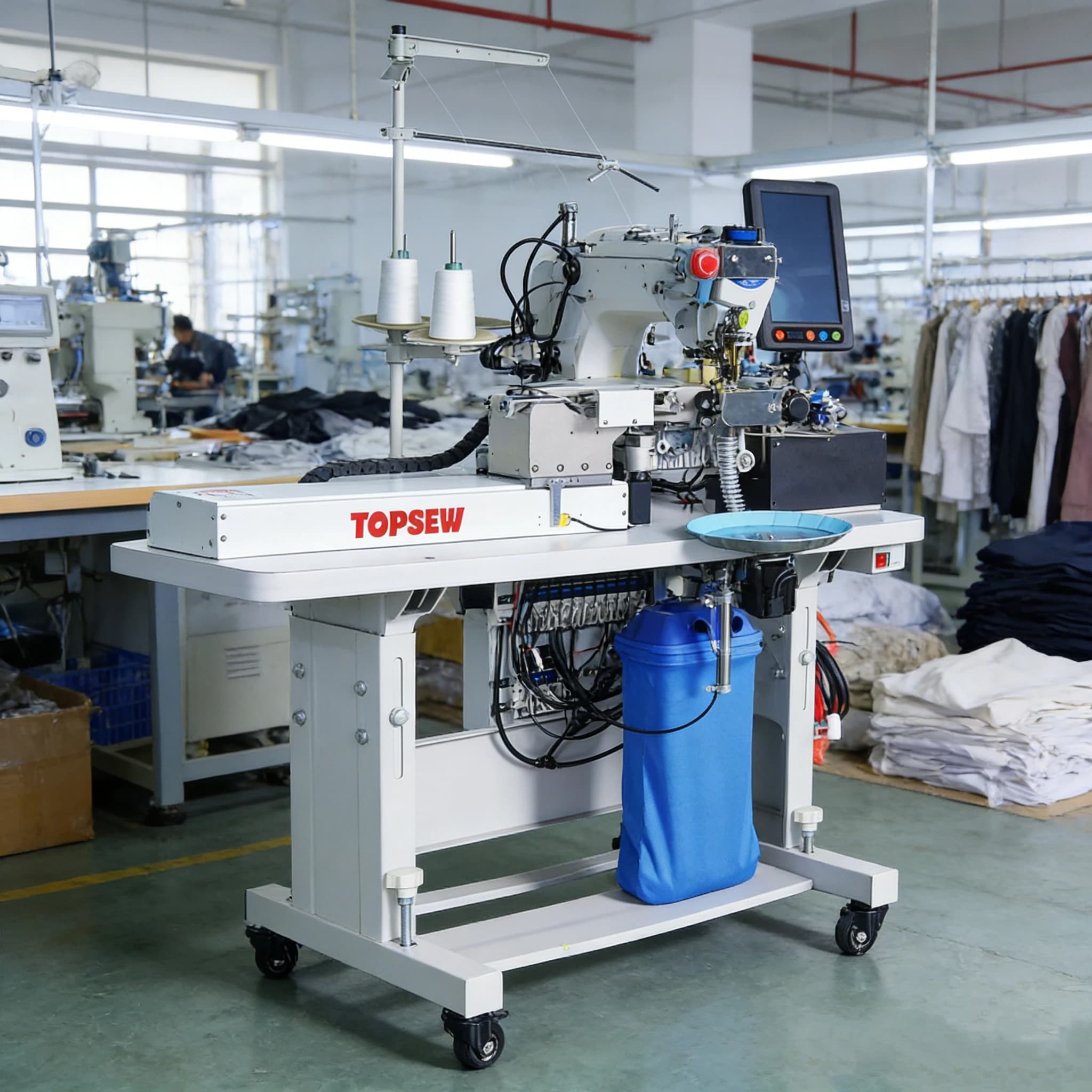 ATV&UTVHigh Efficiency Programmable Motor Industrial Trouser Leg Hemming Machine Metal High Productivity for Jeans Manufacturing
